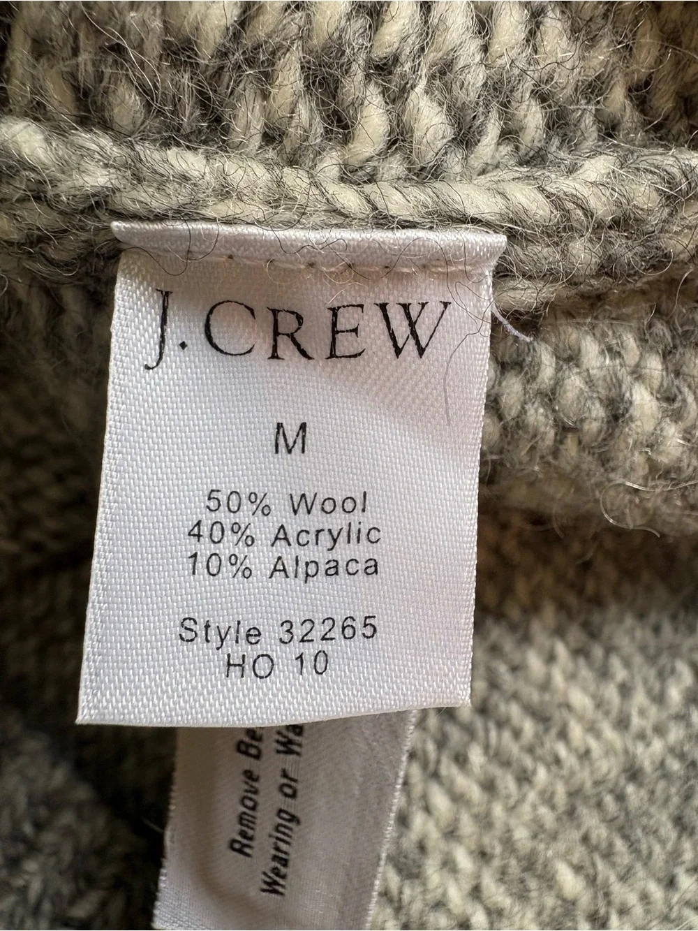 J. Crew Wool/ Alpaca Blend Cowl Neck Sweater.  Size M